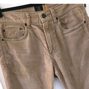 J.Crew 770 Straight Fit Corduroy Pants Mens 29x30 Tan Khaki 100% Cotton Classic